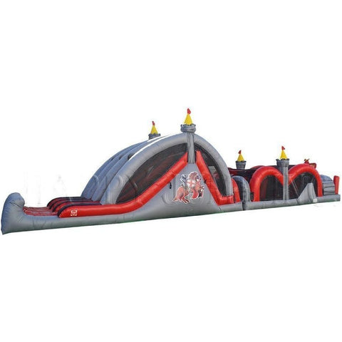 Happy Jump Inflatable Bouncers 15'H Dragon's Lair 3 Lane Mega Thrill by Happy Jump 15'H 3 Lane Mega Thrill Sports Theme by Happy Jump SKU# IG5252