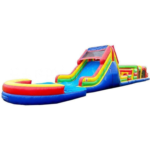 Happy Jump Inflatable Bouncers 16'H Obstacle Course 3 Plus With Pool by Happy Jump 16'H Obstacle Course 3 Plus by Happy Jump SKU# IG5125-16