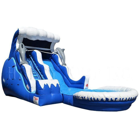 Happy Jump Inflatable Bouncers 18'H Double Drop Wave Slide Pool by Happy Jump Big Bear (16' Wet & Dry) by Happy Jump SKU# WS4116