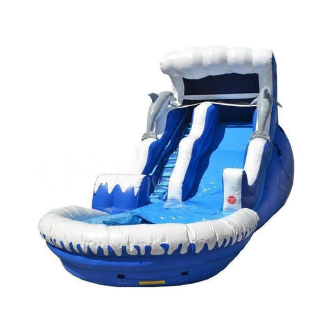 Happy Jump Inflatable Bouncers 18'H Double Drop Wave Slide Pool by Happy Jump Big Bear (16' Wet & Dry) by Happy Jump SKU# WS4116