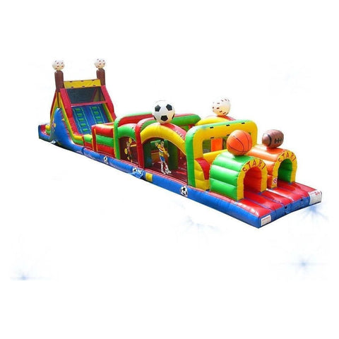 Happy Jump Inflatable Bouncers 18'H Obstacle Course 3 Plus Sports Theme by Happy Jump