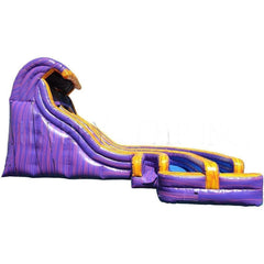 19'H Aqua Purple Water Slide by Happy Jump