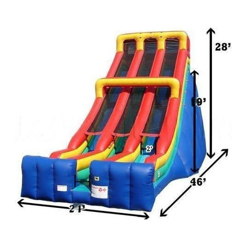 Happy Jump Inflatable Bouncers 28'H Double Lane Slide by Happy Jump 781880247890 SL3170 28'H Double Lane Slide by Happy Jump SKU# SL3170