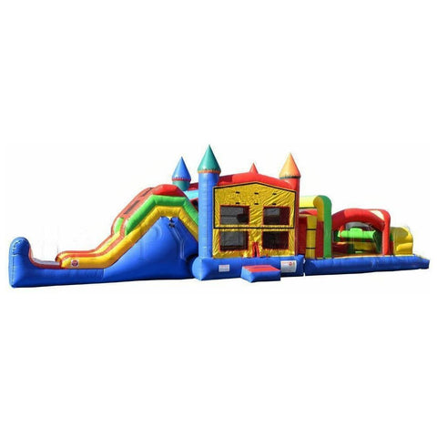 Happy Jump Commercial Bouncers Fun Course Combo by Happy Jump 5 in 1 Super Combo Double Lane (Marble) by Happy Jump SKU# CO2181-1M