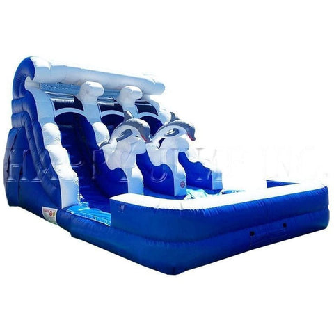 Happy Jump Inflatable Bouncers Oceana (15' Double Lane) by Happy Jump WS4180 18'H Double Drop Wave w/ Slip & Slide by Happy Jump SKU# WS4171