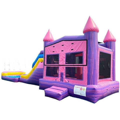 Happy Jump Water Parks & Slides 14'H 5in1 Super Combo Princess Marble PLUS (Pool + Stopper) by Happy Jump CO2172-1M