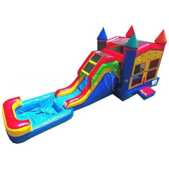 Happy Jump Water Parks & Slides 14'H 5in1 Super Combo with Pool by Happy Jump CO2170 14'H 5 in 1 Super Combo Castle Pool (Marble) Happy Jump SKU# CO2170-1M