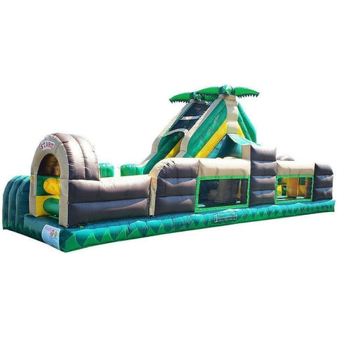 Happy Jump Water Parks & Slides 14'H Single Lap Obstacle Challenge Tropical by Happy Jump 13'H Warrior Challenge Dual Lap Obstacle by Happy Jump SKU#IG5204