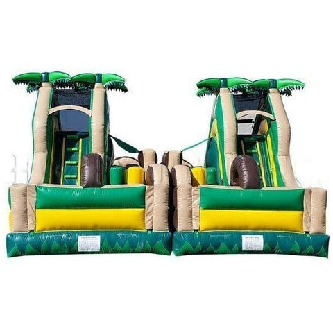 Happy Jump Water Parks & Slides 14'H Tropical Dual Lap Obstacle Challenge by Happy Jump 781880252511 IG5207 14'H Tropical Dual Lap Obstacle Challenge by Happy Jump SKU#IG5207