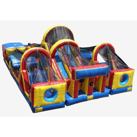 Happy Jump Water Parks & Slides 15'H 3 Piece Obstacle Course by Happy Jump IG5211 14'H Tropical Dual Lap Obstacle Challenge by Happy Jump SKU#IG5207