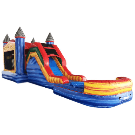 Happy Jump WET N DRY COMBOS 14"H 5 in 1 Super Combo Castle with Pool (Marble) by Happy Jump