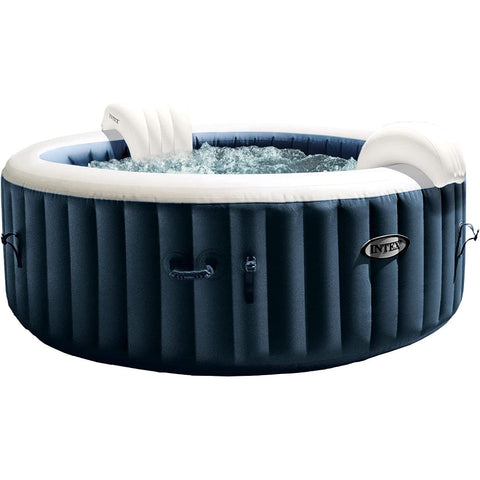 Intex Pool Floats & Loungers 4 Person Blue Portable Inflatable Hot Tub Spa with 140 Bubble Jets and Built In Heater Pump by Intex 28429EP 4 Person Inflatable Hot Tub Spa 140 Bubble Jets & Built In Heater Pump