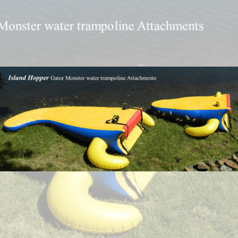 Island Hopper Water Trampoline Gator Monster Tail Slide by Island Hopper 898698001511 Tail-slide Gator Monster Tail Slide by Island Hopper SKU# Tail-slide