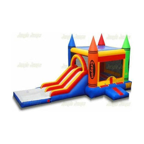 Jungle Jumps Inflatable Bouncers 14' H Double Lane Crayon Combo by Jungle Jumps CO-1192-B 14' H Double Lane Crayon Combo by Jungle Jumps SKU#CO-1192-B