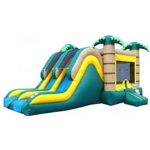 Jungle Jumps Inflatable Bouncers 14'H Dry Tropical Double Lane Combo by Jungle Jumps 781880288695 CO-1479-B 14'H Dry Tropical Double Lane Combo by Jungle Jumps SKU #CO-1479-B