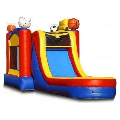 Jungle Jumps Inflatable Bouncers 14'H Sports Combo with Splash Pool II by Jungle Jumps 781880233671 CO-1205-B 14'H Sports Combo with Splash Pool II by Jungle Jumps SKU#CO-1205-B