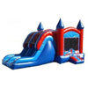 Image of Jungle Jumps Inflatable Bouncers 15'H Blue Double Lane Combo Dry by Jungle Jumps 781880288633 CO-1426-B 15'H Blue Double Lane Combo Dry by Jungle Jumps SKU # CO-1426-B