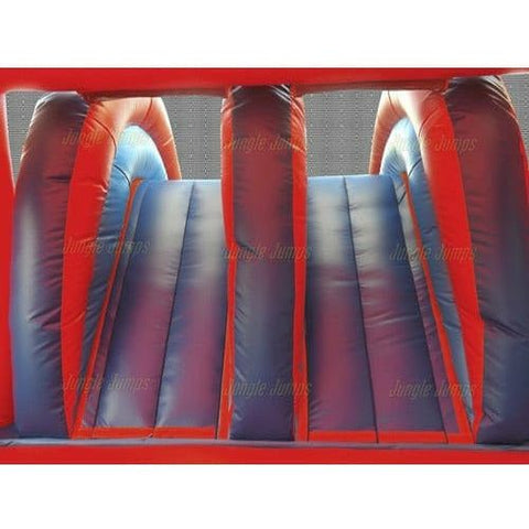 Jungle Jumps Inflatable Bouncers 15' H Blue Double Lane Combo with Pool by Jungle Jumps CO-1349-B 15' H Blue Double Lane Combo with Pool by Jungle Jumps SKU#CO-1349-B