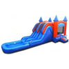 Image of Jungle Jumps Inflatable Bouncers 15' H Blue Double Lane Combo with Pool by Jungle Jumps 781880285571 CO-1349-B 15' H Blue Double Lane Combo with Pool by Jungle Jumps SKU#CO-1349-B