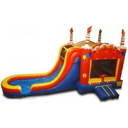 Jungle Jumps Inflatable Bouncers 15'H Cake Combo with Splash Pool by Jungle Jumps CO-1206-B 15' H Red Birthday Combo With Pool by Jungle Jumps SKU#CO-1215-B