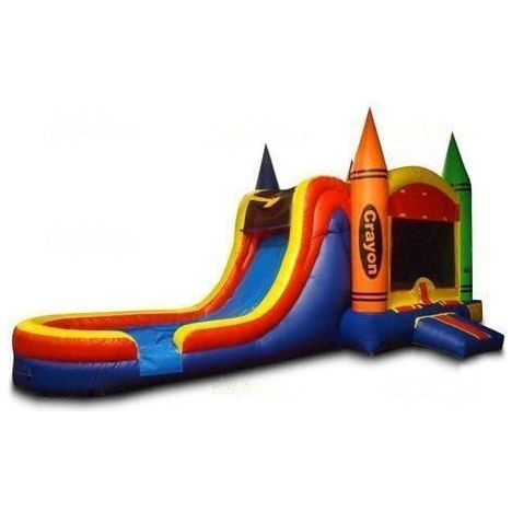 Jungle Jumps Inflatable Bouncers 15'H Crayon Combo Splash Pool by Jungle Jumps CO-1204-B 15'H Crayon Combo Splash Pool by Jungle Jumps SKU#CO-1204-B