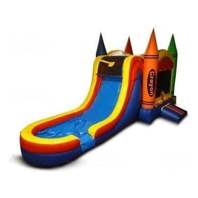 Jungle Jumps Inflatable Bouncers 15'H Crayon Combo Splash Pool by Jungle Jumps CO-1204-B 15'H Crayon Combo Splash Pool by Jungle Jumps SKU#CO-1204-B