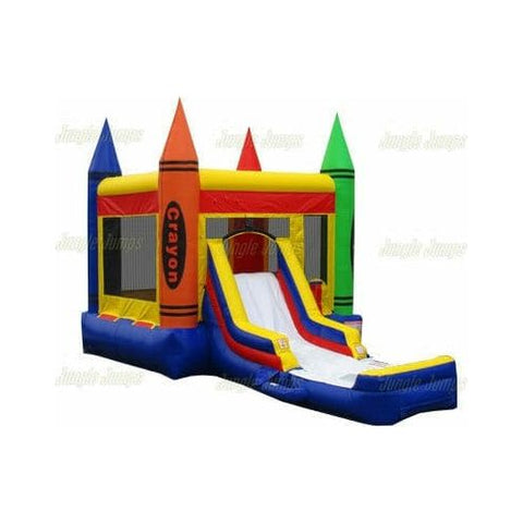 Jungle Jumps Inflatable Bouncers 15' H Crayon Combo with Pool by Jungle Jumps CO-1143-B 15' H Crayon Combo with Pool by Jungle Jumps SKU#CO-1143-B