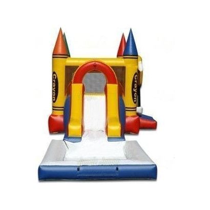 Jungle Jumps Inflatable Bouncers 15'H Happy Crayon Combo with Pool by Jungle Jumps 781880271017 CO-1247-B 15'H Happy Crayon Combo with Pool by Jungle Jumps SKU#CO-1247-B