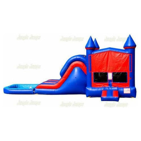 Jungle Jumps Inflatable Bouncers 15' H Modular Double Lane Combo with Pool by Jungle Jumps CO-1435-B 15' H Modular Double Lane Combo with Pool by Jungle Jumps SKU #CO-1435-B