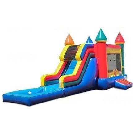 Jungle Jumps Inflatable Bouncers 15'H Multicolor Castle Combo WetDry by Jungle Jumps 781880270966 CO-1587-B 15'H Multicolor Castle Combo WetDry by Jungle Jumps SKU#CO-1587-B