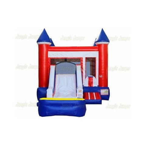 Jungle Jumps Inflatable Bouncers 15' H Patriot Slide Combo with Pool II by Jungle Jumps CO-1526-B 15' H Patriot Slide Combo with Pool II by Jungle Jumps SKU#CO-1526-B