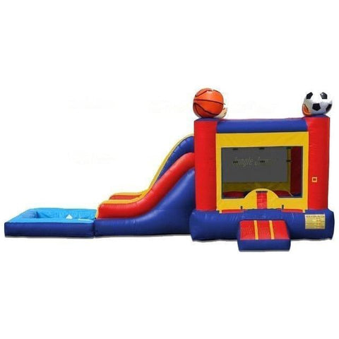 Jungle Jumps Inflatable Bouncers 15'H Sport Combo WetDry by Jungle Jumps CO-C230-B 15'H Red Side Slide Combo with Pool by Jungle Jumps SKU#CO-1487-B