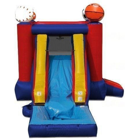 Jungle Jumps Inflatable Bouncers 15'H Sport Combo WetDry by Jungle Jumps CO-C230-B 15'H Red Side Slide Combo with Pool by Jungle Jumps SKU#CO-1487-B