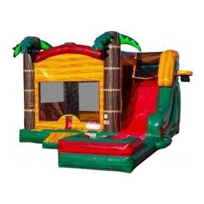 Jungle Jumps Inflatable Bouncers 15'H Tropical Paradise Slide Combo Wet/Dry by Jungle Jumps 781880262619 CO-1582-C