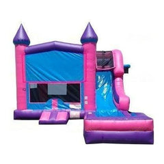16'H Pink Modual Castle side Slide Combo Wet/Dry by Jungle Jumps