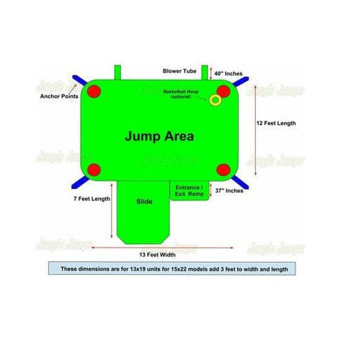 Jungle Jumps Inflatable Bouncers Front Slide Module Combo by Jungle Jumps 781880288459 CO-1021-B Front Slide Module Combo by Jungle Jumps SKU # CO-1021-B