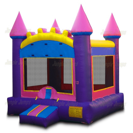 Jungle Jumps Inflatable Bouncers Pink Castle Jump by Jungle Jumps 781880289579 BH-1180-B Pink Castle Jump by Jungle Jumps SKU # BH-1180-B