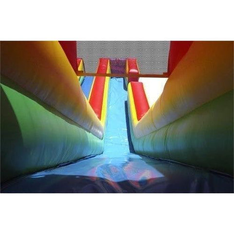 Jungle Jumps Water Parks & Slides 18'H Dual Primary Colors Slide with Splash Pool by Jungle Jumps SL-S111-B 18'H Green Straight Waterslide by Jungle Jumps SKU#SL-WS151-B