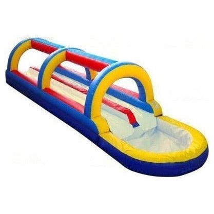 Jungle Jumps Water Parks & Slides 9'H Dual Lane Arch Run N Splash with Pool by Jungle Jumps 9'H Blue Marble Slip n Slide by Jungle Jumps SKU# SL-1239-A