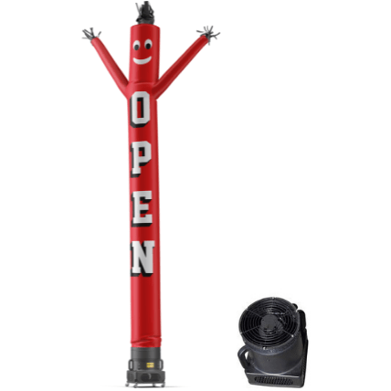 Look Our Way 20 Feet Air Dancer 20 Foot OPEN Red Tall Air Dancers with Blower by Look Our Way 10M0180069 20 ft OPEN Red Tall Air Dancers with Blower by Look Our Way 10M0180069