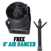 Image of Look Our Way air dancer Black Buy 9" Diameter and get FREE 6 ft tall Air Dancers Free-11M0200233 6ft tall Air Dancers by Look Our Way SKU# P-11M0200249