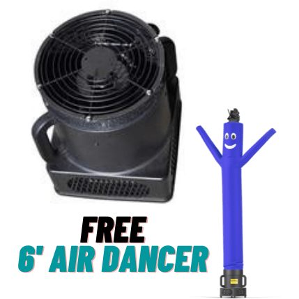 Look Our Way air dancer Blue Buy 9" Diameter and get FREE 6 ft tall Air Dancers Free-11M0200228 6ft tall Air Dancers by Look Our Way SKU# P-11M0200249