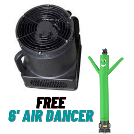 Look Our Way air dancer Green Buy 9" Diameter and get FREE 6 ft tall Air Dancers Free-11M0200231 6ft tall Air Dancers by Look Our Way SKU# P-11M0200249