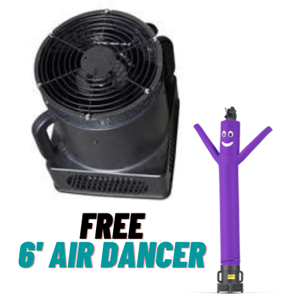 Look Our Way air dancer Purple Buy 9" Diameter and get FREE 6 ft tall Air Dancers Free-11M0200249 6ft tall Air Dancers by Look Our Way SKU# P-11M0200249