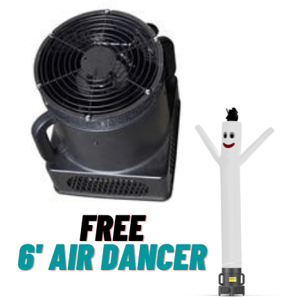 Look Our Way air dancer White Buy 9" Diameter and get FREE 6 ft tall Air Dancers Free-11M0200232 6ft tall Air Dancers by Look Our Way SKU# P-11M0200249