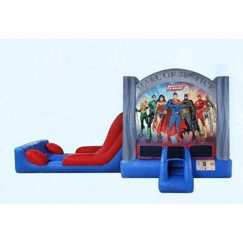 Magic Jump Inflatable Bouncers 13'H Justice League EZ Combo Wet or Dry by Magic Jump 13'H Justice League EZ Combo Wet or Dry by Magic Jump SKU# 48770j