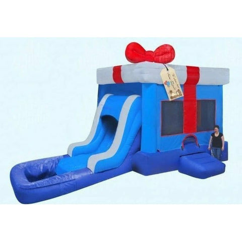 Magic Jump Inflatable Bouncers 15'H EZ Gift Box Blue Wet or Dry by Magic Jump 15'H EZ Gift Box Blue Wet or Dry by Magic Jump SKU# 16538g