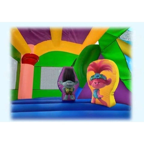 Magic Jump Inflatable Bouncers 16'H Trolls 6 in 1 Combo Wet or Dry by Magic Jump 16'H Trolls 6 in 1 Combo Wet or Dry by Magic Jump SKU#50632t