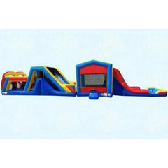 Magic Jump Inflatable Bouncers 65 Obstacle Course Combo Wet or Dry by Magic Jump 13'H 50 Fun Obstacle Course Wet or Dry by Magic Jump SKU# 92641f