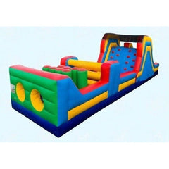 Magic Jump Inflatable Bouncers Primary Colors 40 Obstacle Course by Magic Jump 781880237594 14654o-Primary Colors 40 Obstacle Course by Magic Jump SKU# 14654o